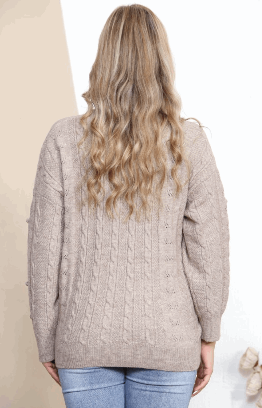 Erica Warm Cable Knit Cardigan