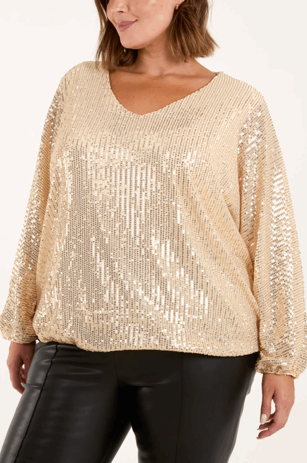 Sian Sequin Batwing Blouse