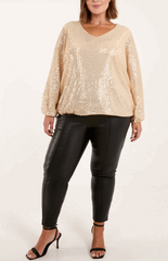 Sian Sequin Batwing Blouse