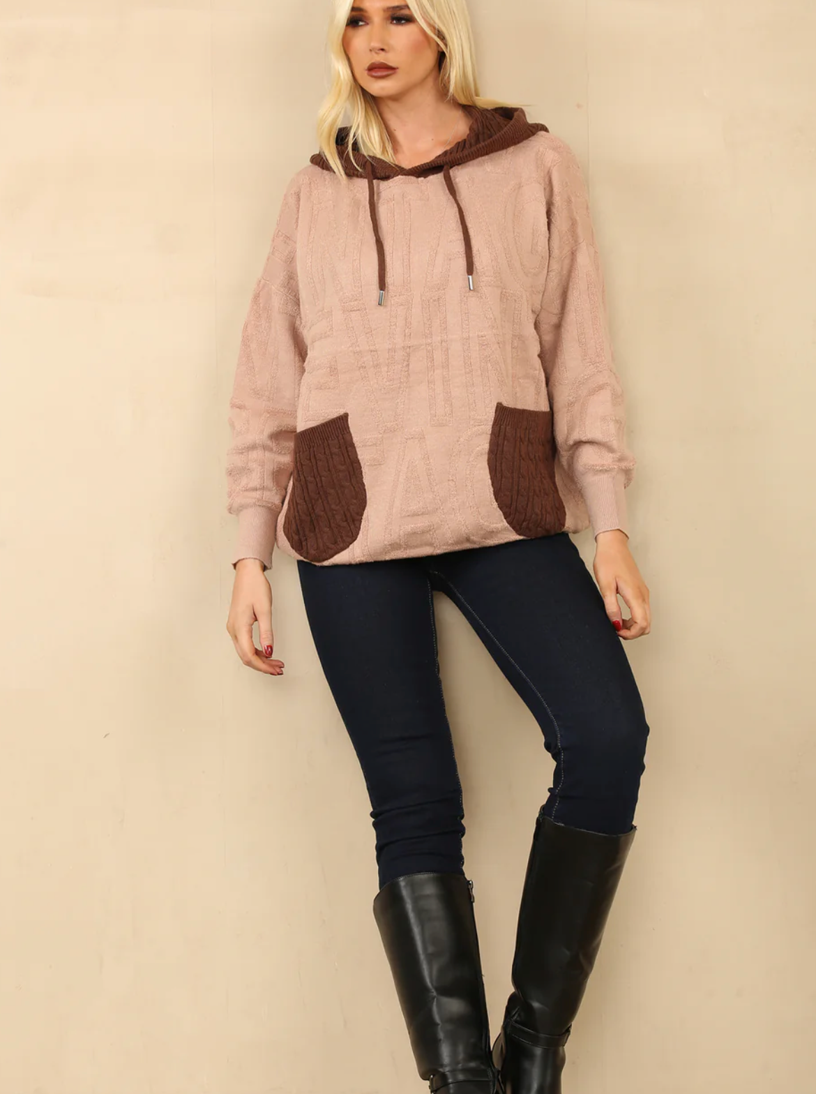 Alison Textured Hoodie
