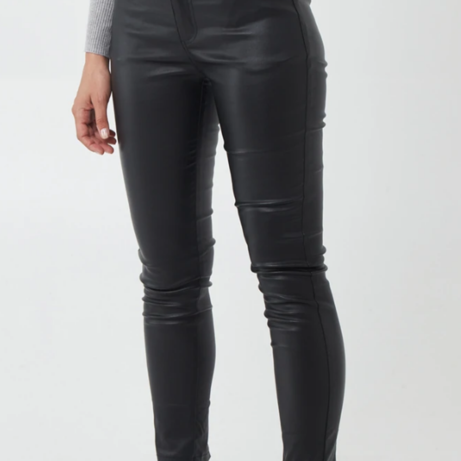 Coated High Rise Jeans